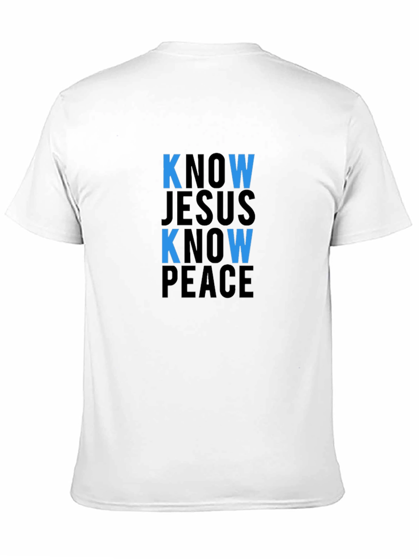 Camiseta Negra: Conoce a Jesús Conoce la Paz