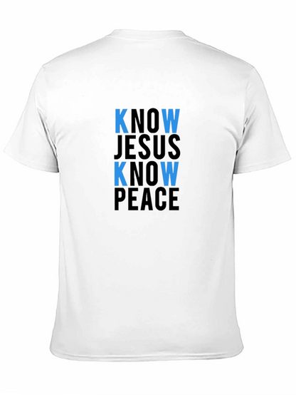 Camiseta Negra: Conoce a Jesús Conoce la Paz