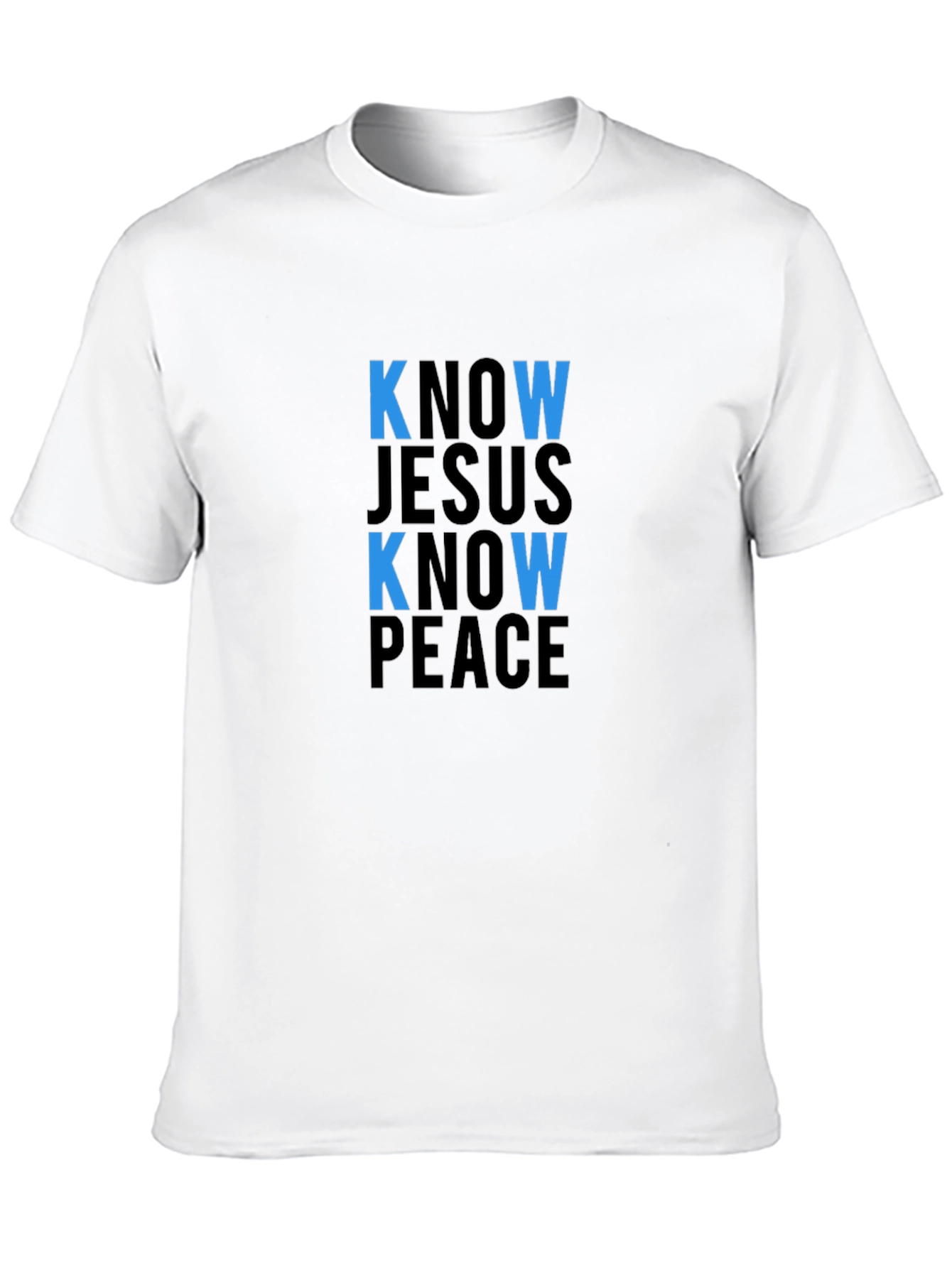 Camiseta Negra: Conoce a Jesús Conoce la Paz