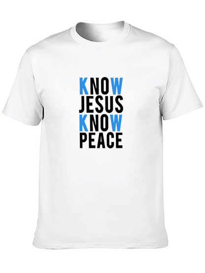 Camiseta Negra: Conoce a Jesús Conoce la Paz
