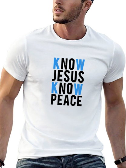 Camiseta Negra: Conoce a Jesús Conoce la Paz