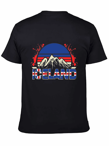 Camiseta Hombre Diseño Islandia Retro