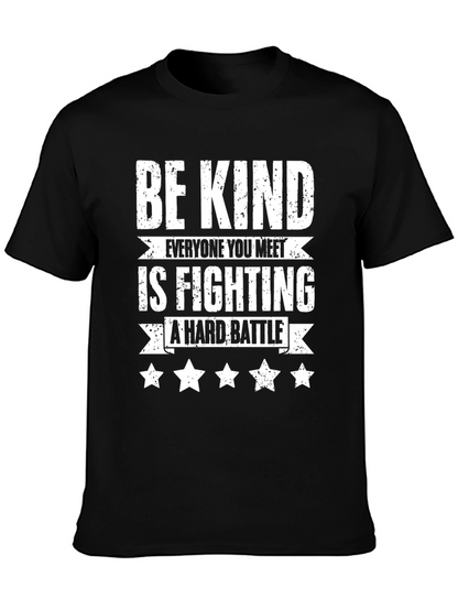 Camiseta Negra Sé amable con estrellas