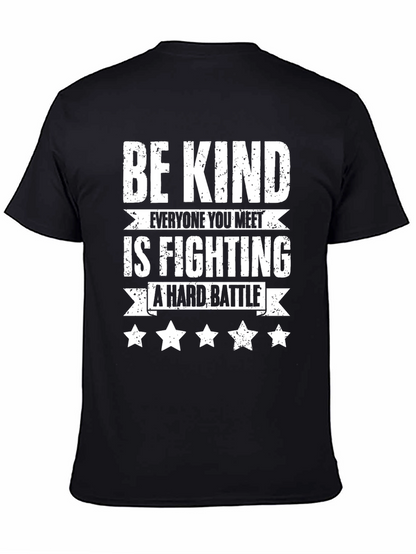 Camiseta Negra Sé amable con estrellas
