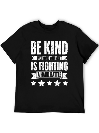 Camiseta Negra Sé amable con estrellas