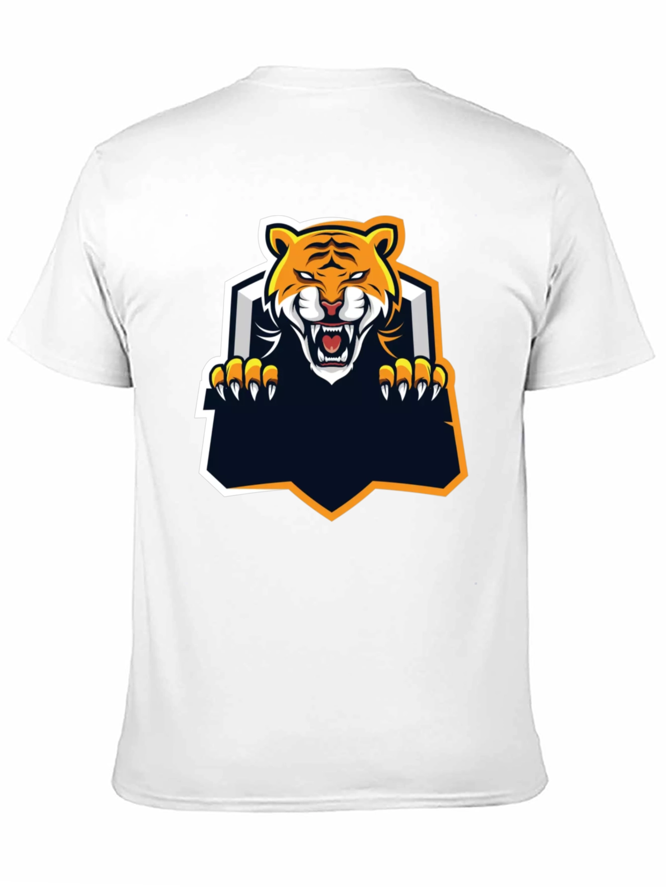 Camiseta Negra con Diseño de Tigre Feroz