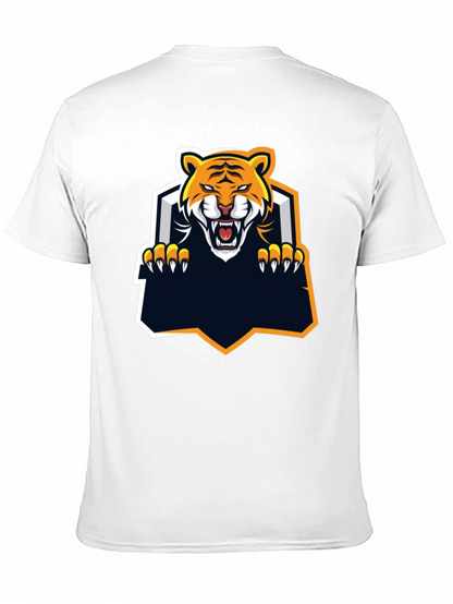 Camiseta Negra con Diseño de Tigre Feroz