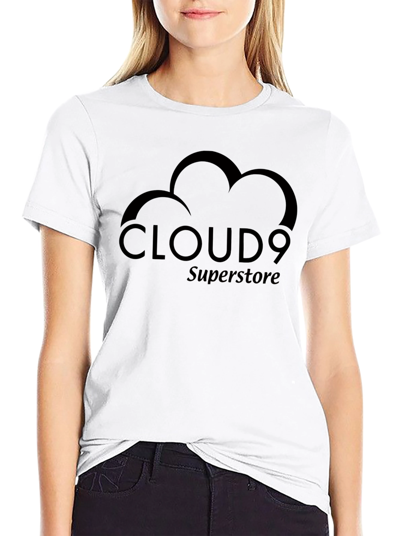Camiseta Negra Cloud 9 Superstore - Estilo Casual