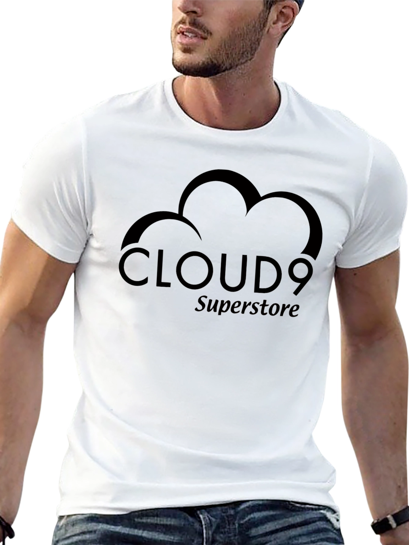 Camiseta Negra Cloud 9 Superstore - Estilo Casual