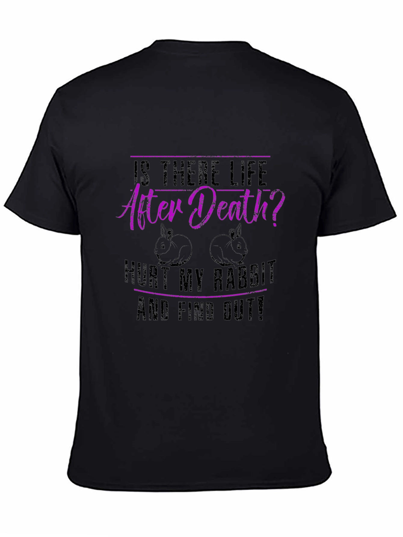 Camiseta Negra: ¿Hay Vida Después de la Muerte? Conejo