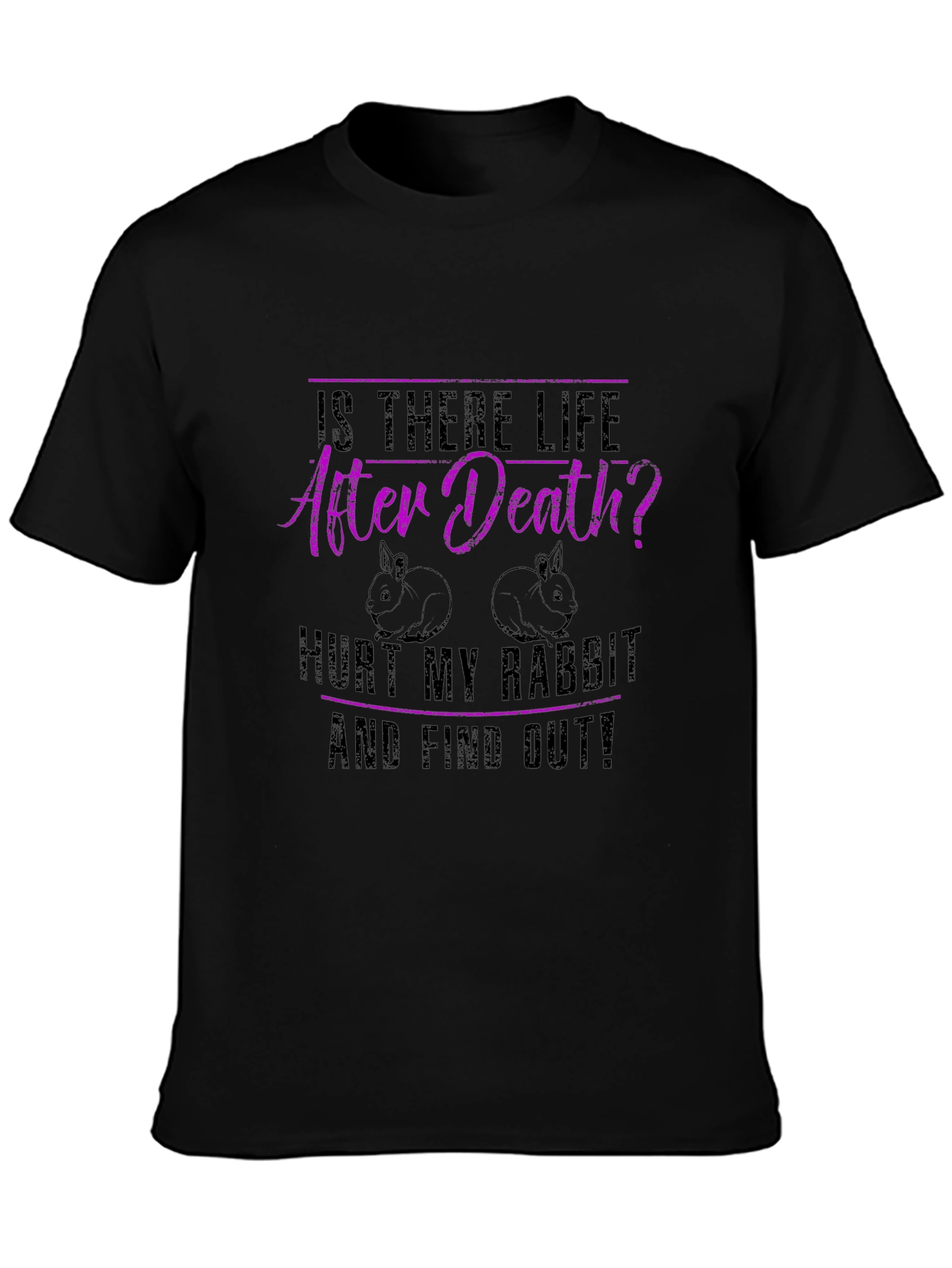 Camiseta Negra: ¿Hay Vida Después de la Muerte? Conejo