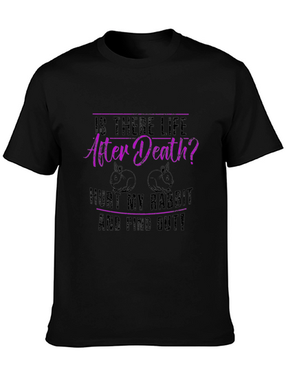 Camiseta Negra: ¿Hay Vida Después de la Muerte? Conejo