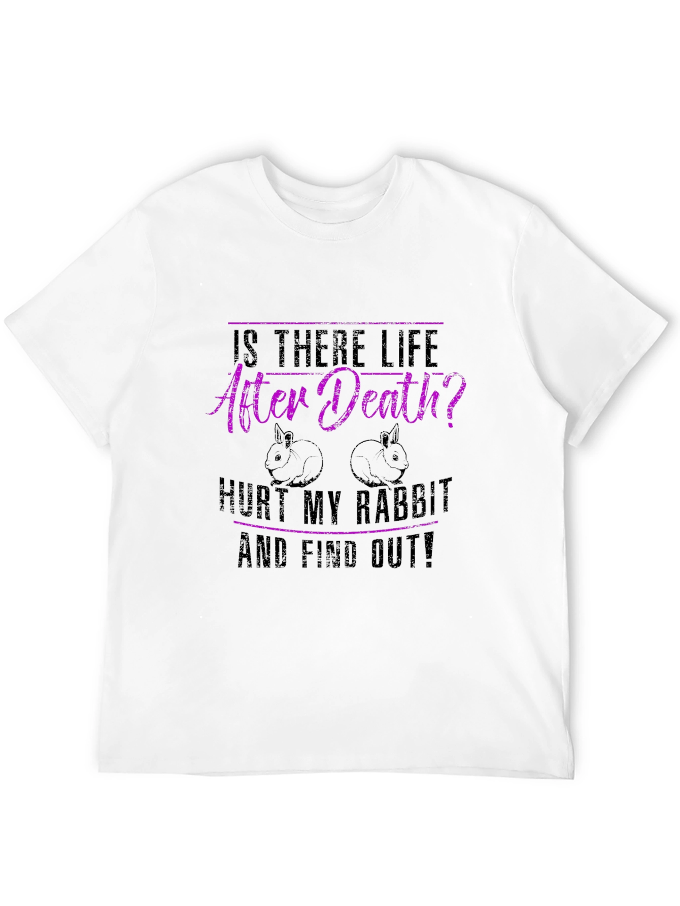 Camiseta Negra: ¿Hay Vida Después de la Muerte? Conejo