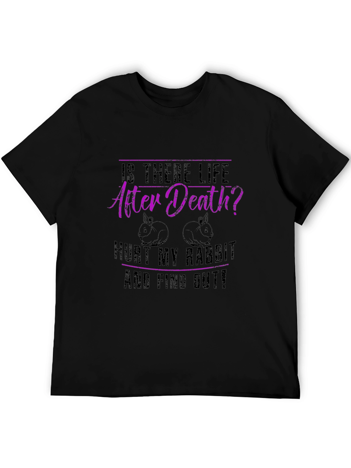 Camiseta Negra: ¿Hay Vida Después de la Muerte? Conejo