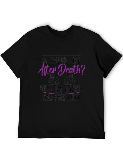Camiseta Negra: ¿Hay Vida Después de la Muerte? Conejo