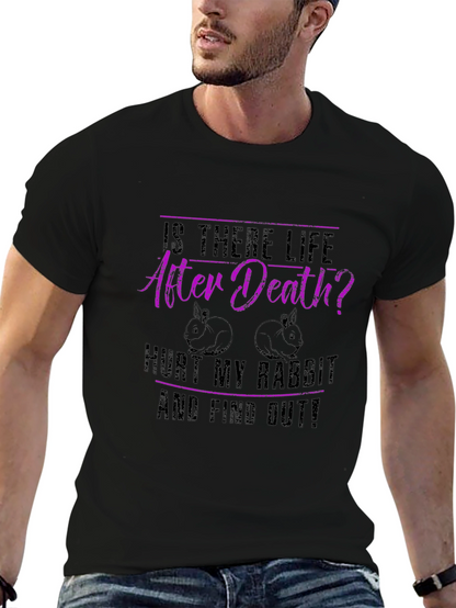 Camiseta Negra: ¿Hay Vida Después de la Muerte? Conejo