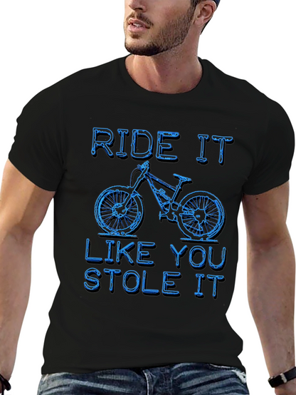 Camiseta Negra Ride It Like You Stole It