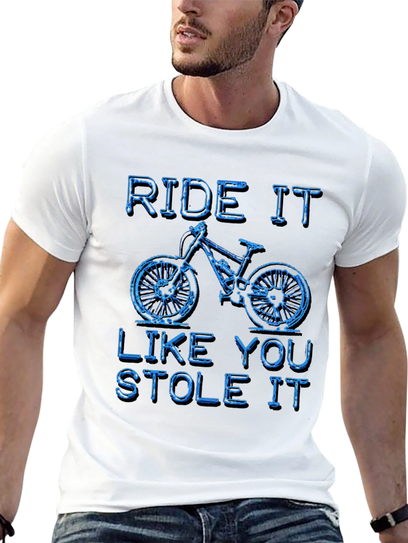 Camiseta Negra Ride It Like You Stole It