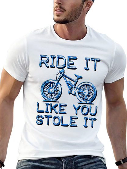 Camiseta Negra Ride It Like You Stole It