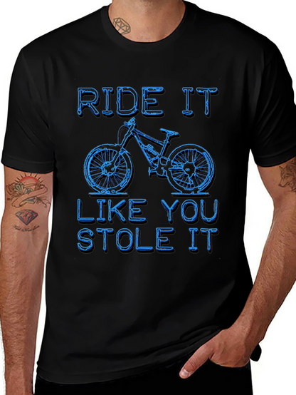 Camiseta Negra Ride It Like You Stole It