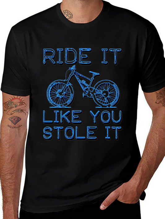 Camiseta Negra Ride It Like You Stole It