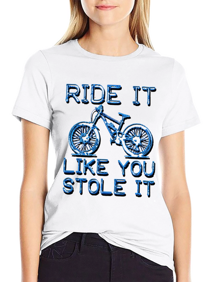 Camiseta Negra Ride It Like You Stole It