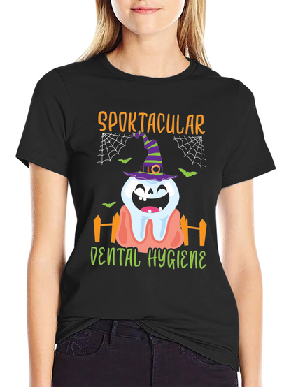 Camiseta Halloween Higiene Dental Espeluznante