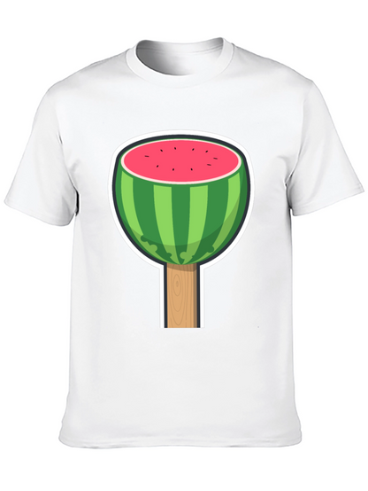 Camiseta Negra con Diseño de Sandía Divertida