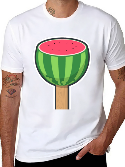 Camiseta Negra con Diseño de Sandía Divertida