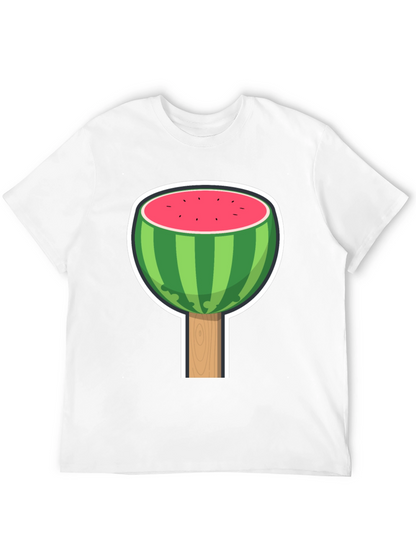 Camiseta Negra con Diseño de Sandía Divertida