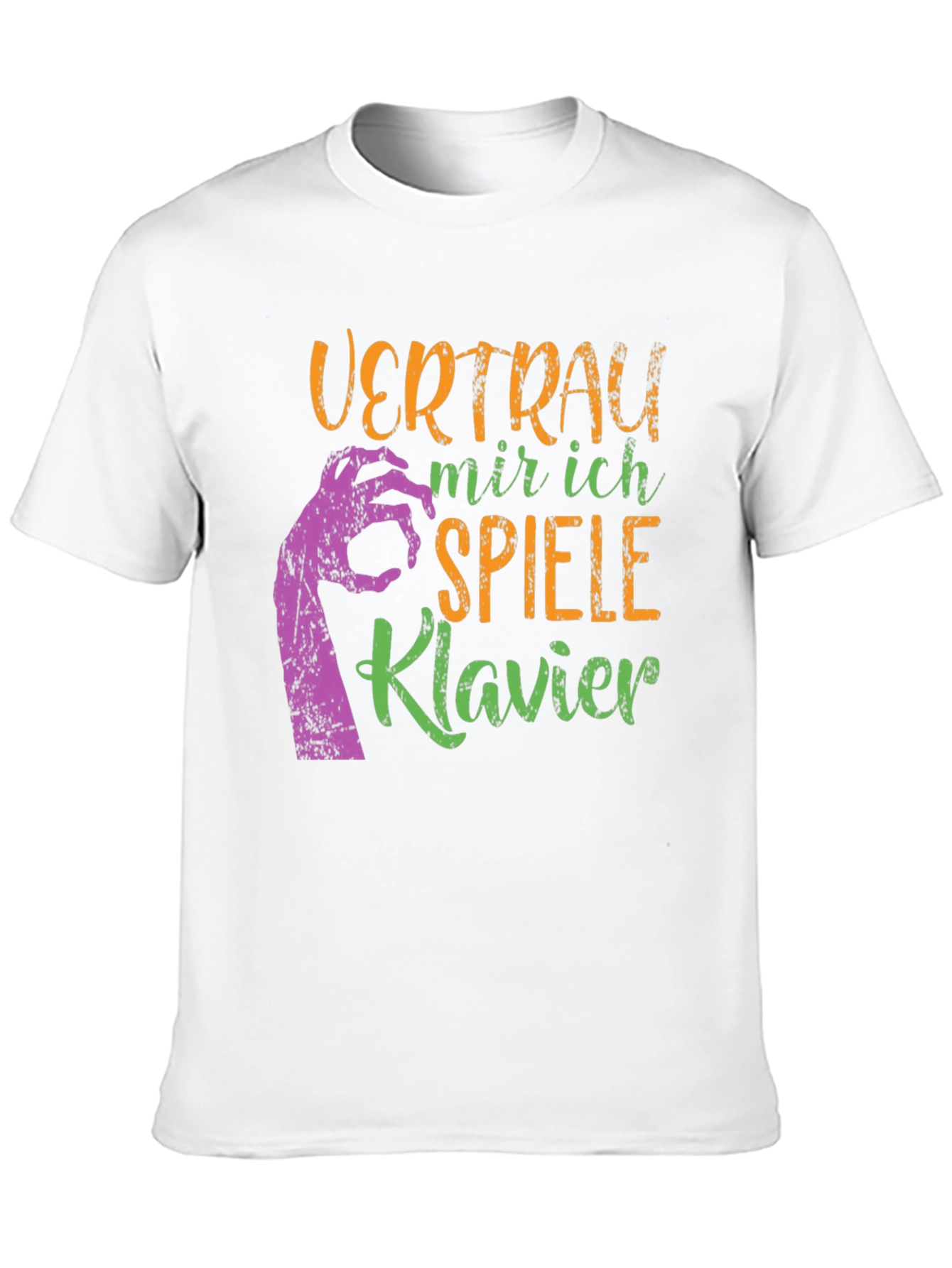 Camiseta Negra: Confía en Mí Toco el Piano