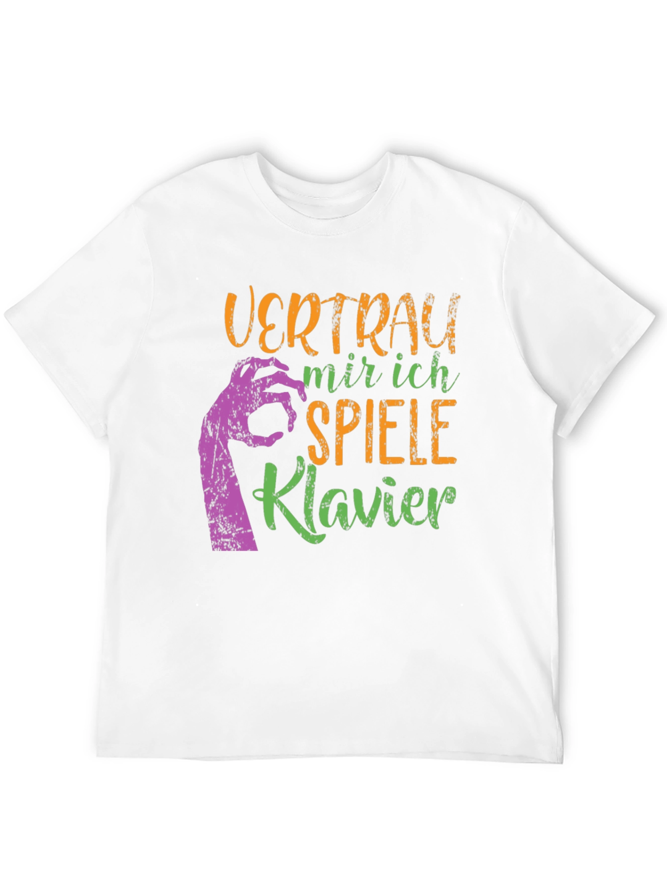 Camiseta Negra: Confía en Mí Toco el Piano