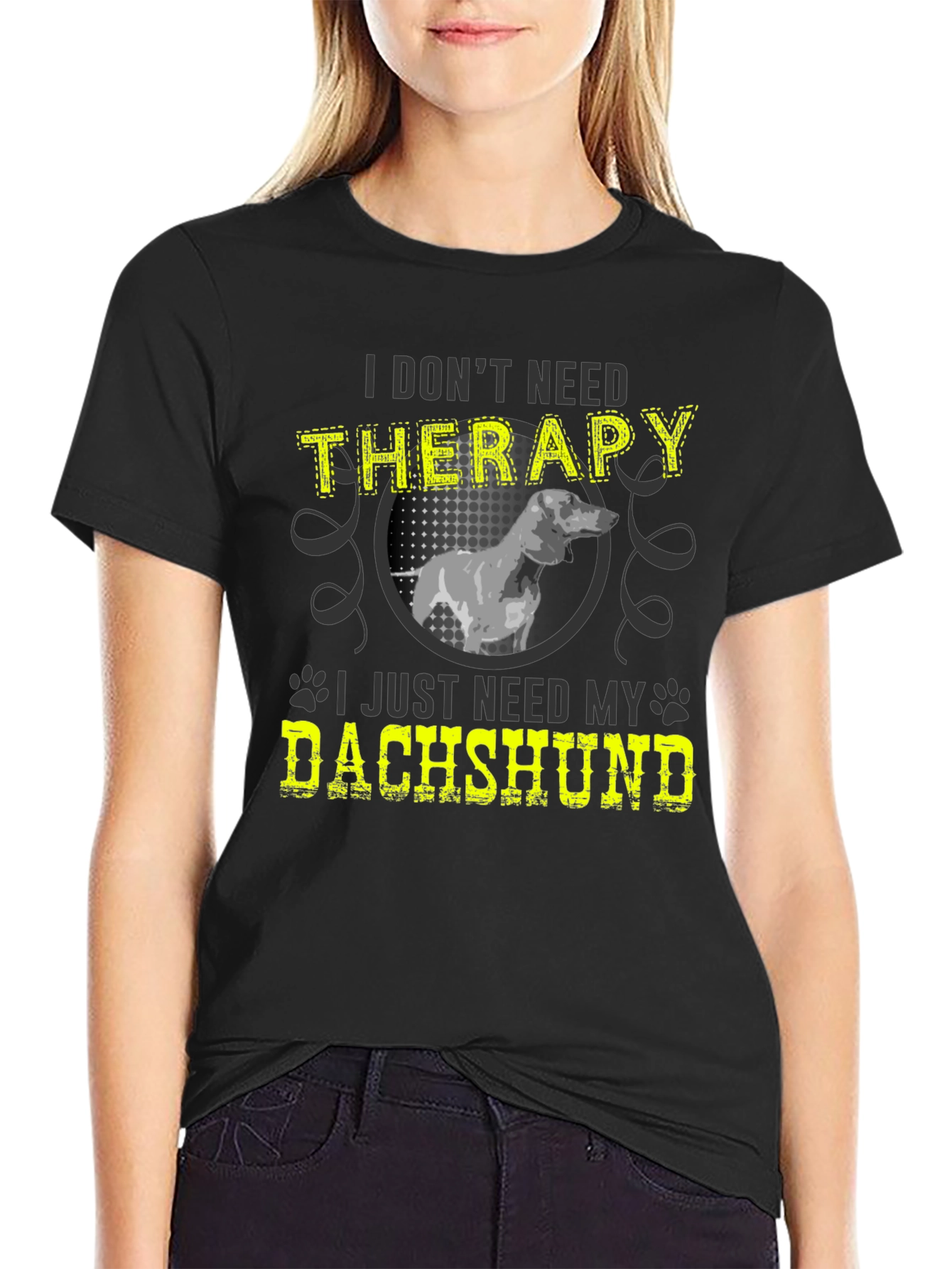 Camiseta Terapia con Dachshund