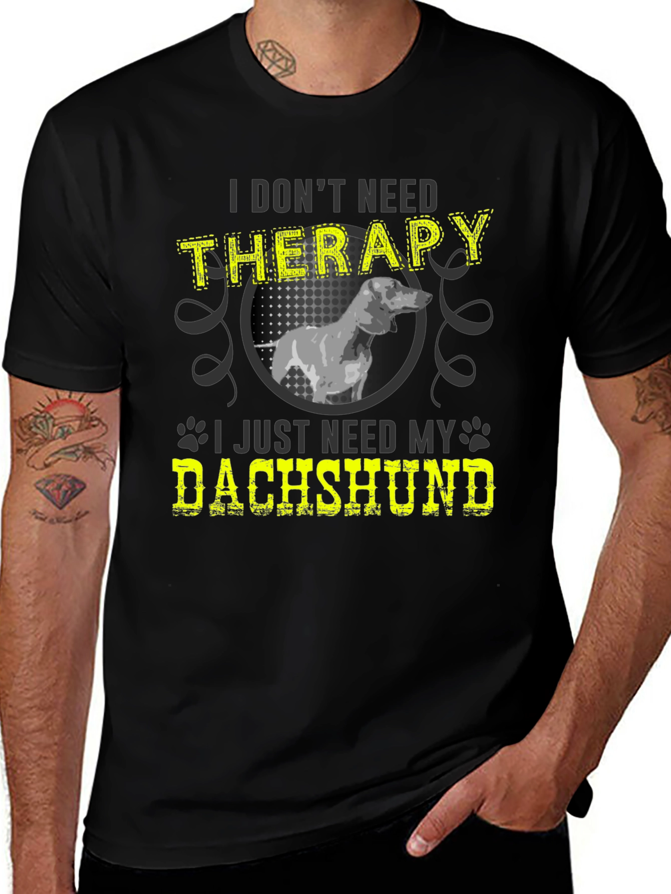 Camiseta Terapia con Dachshund