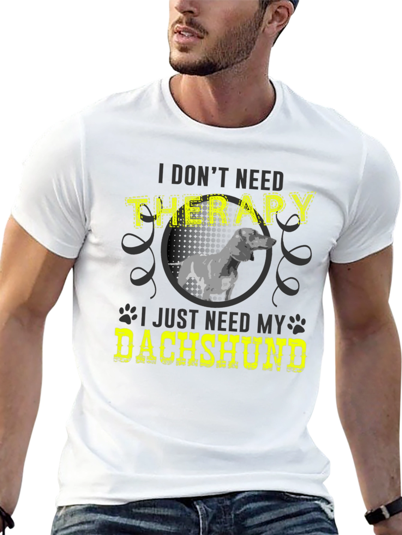 Camiseta Terapia con Dachshund