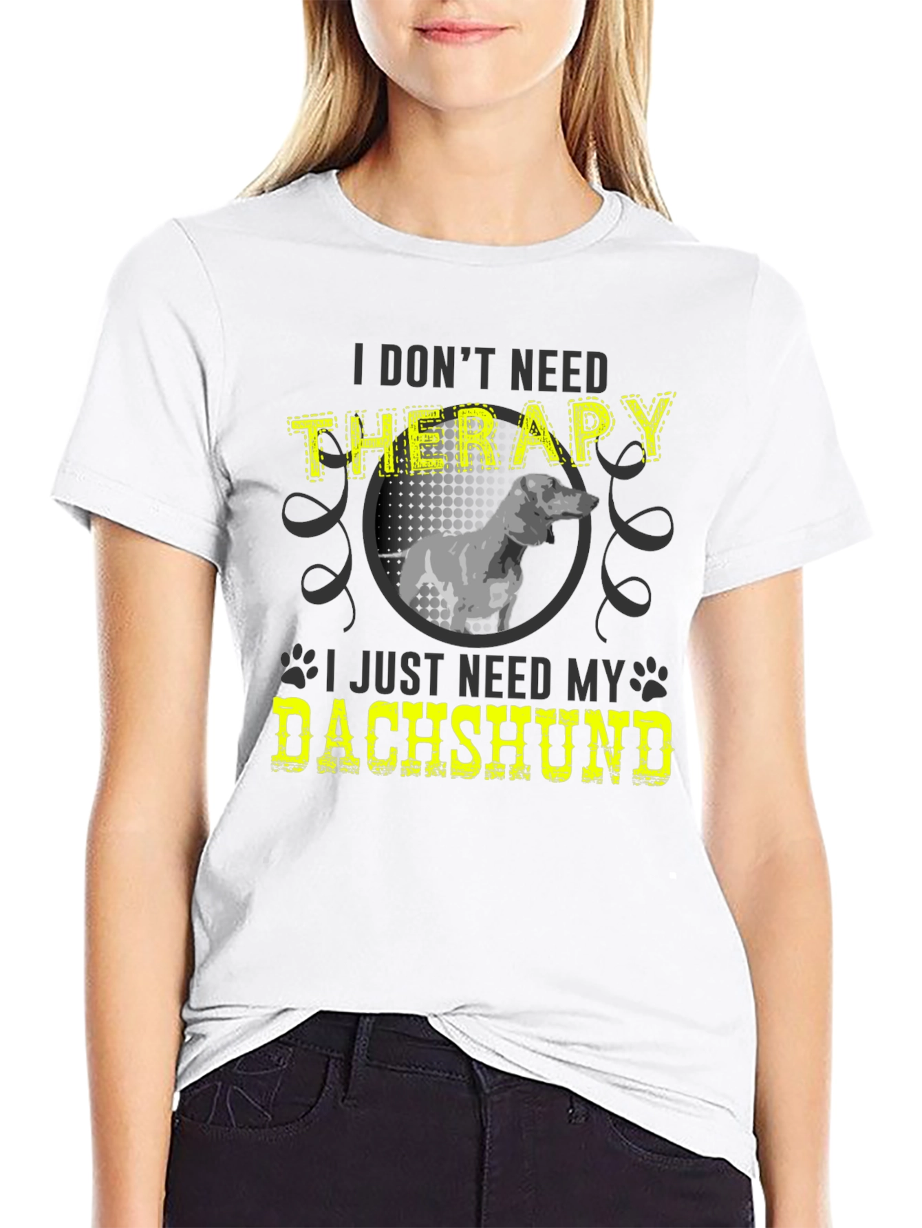 Camiseta Terapia con Dachshund