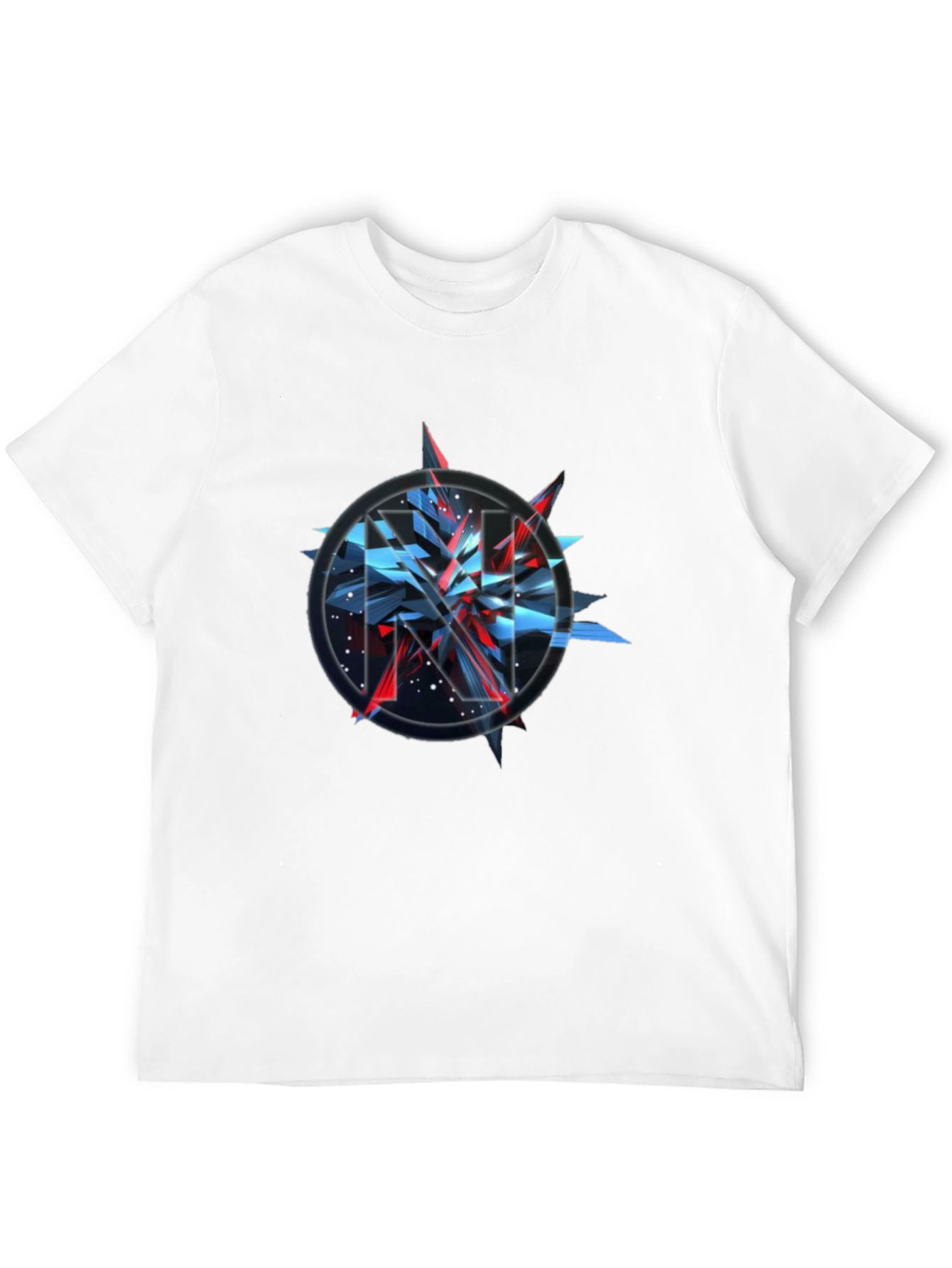 Camiseta Negra con Diseño Abstracto