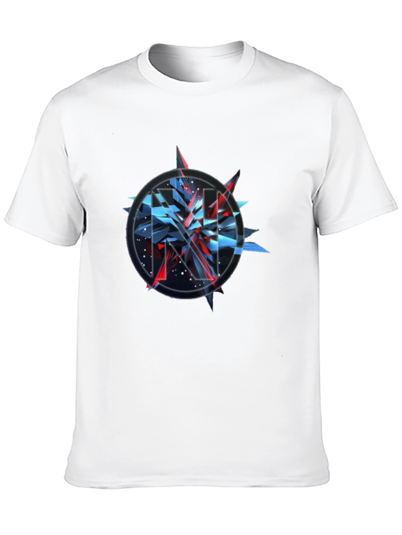 Camiseta Negra con Diseño Abstracto