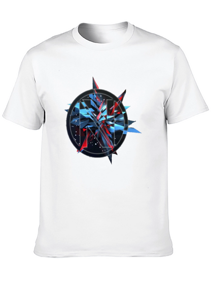 Camiseta Negra con Diseño Abstracto