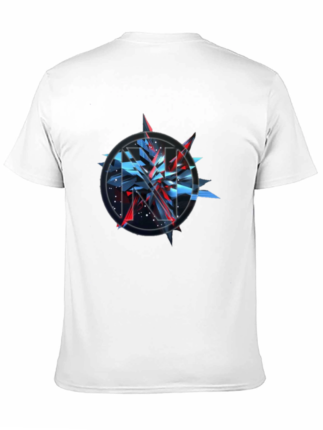 Camiseta Negra con Diseño Abstracto