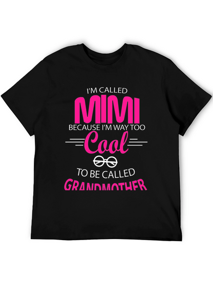 Camiseta Negra Mimi Too Cool para Abuelas Modernas