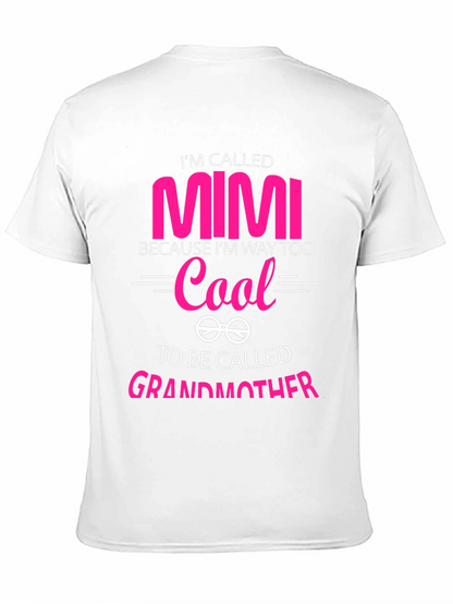 Camiseta Negra Mimi Too Cool para Abuelas Modernas