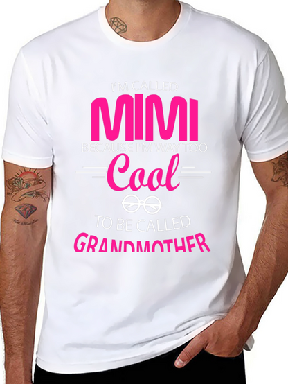 Camiseta Negra Mimi Too Cool para Abuelas Modernas