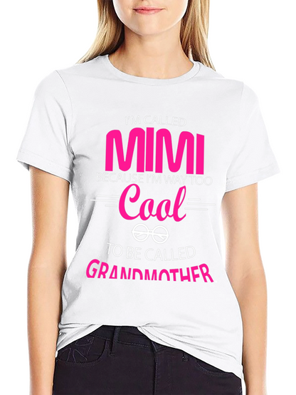 Camiseta Negra Mimi Too Cool para Abuelas Modernas