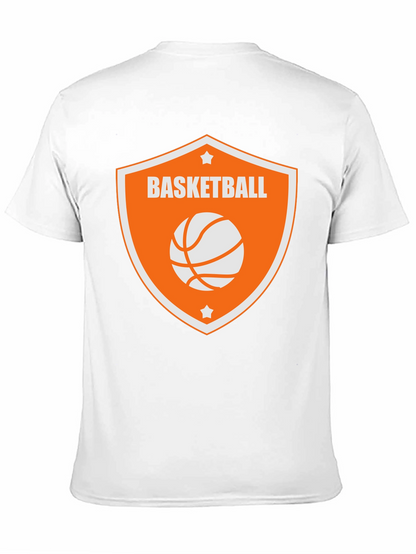 Camiseta Negra con Diseño de Baloncesto Naranja