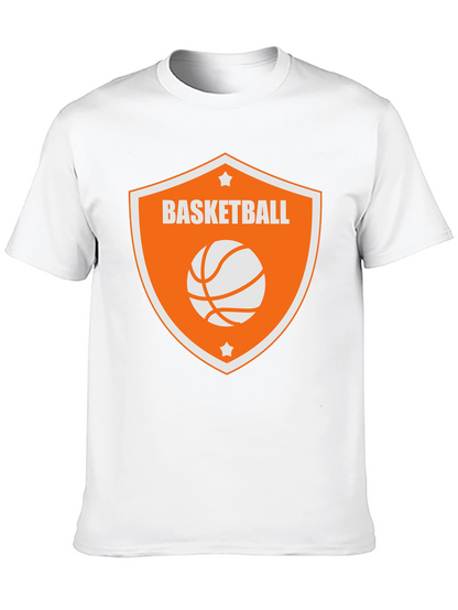 Camiseta Negra con Diseño de Baloncesto Naranja