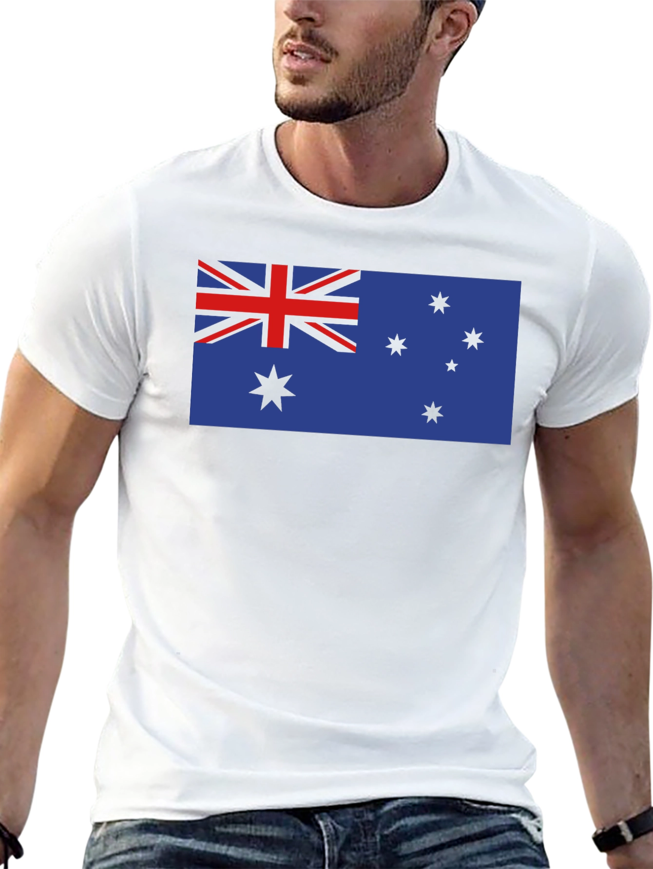 Camiseta Negra con Bandera Australiana