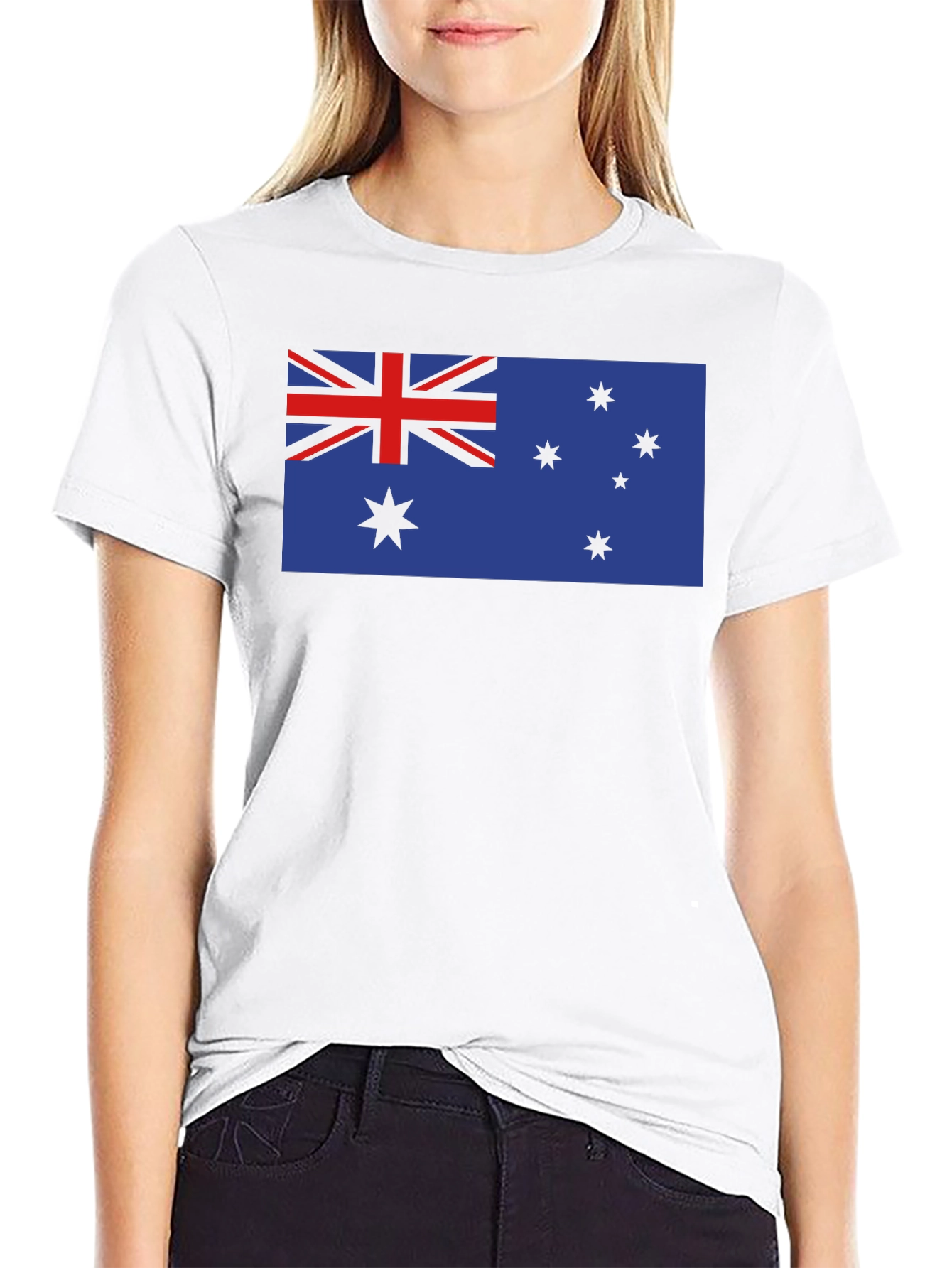 Camiseta Negra con Bandera Australiana