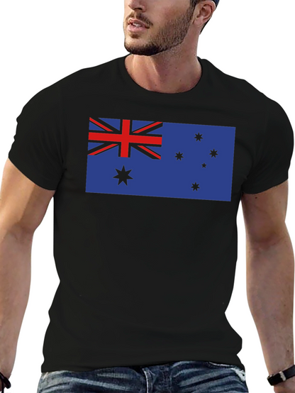 Camiseta Negra con Bandera Australiana