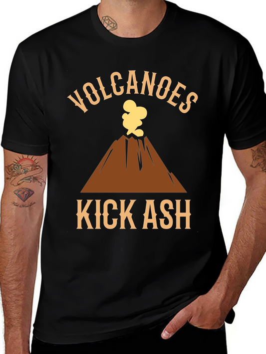 Camiseta Negra Volcanes Kick Ash